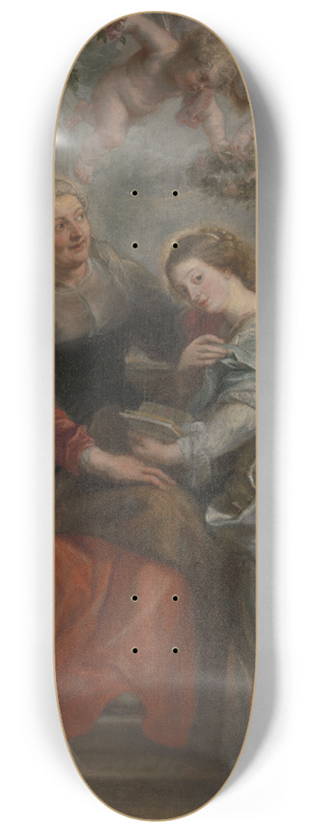 Peter Paul Rubens - The Education of Mary 8.25 inch art skate deck