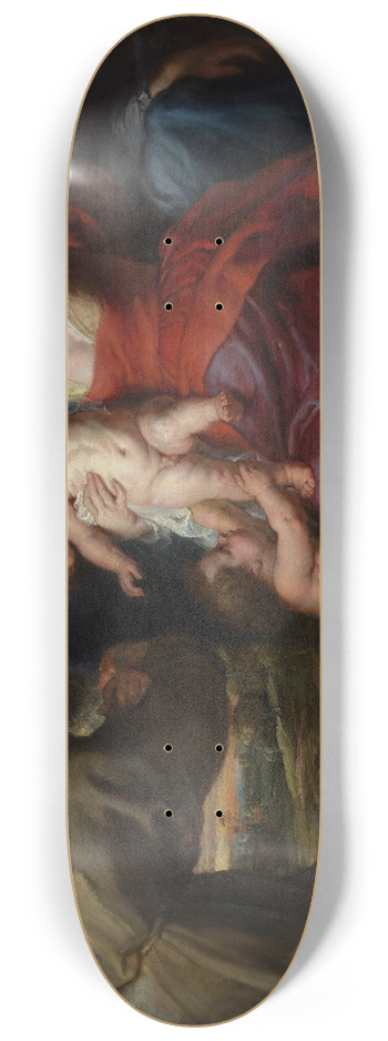 Peter Paul Rubens - The Holy Family with Saints Francis and Anne and the Infant Saint John the Baptist 8.25 inch art skate deck