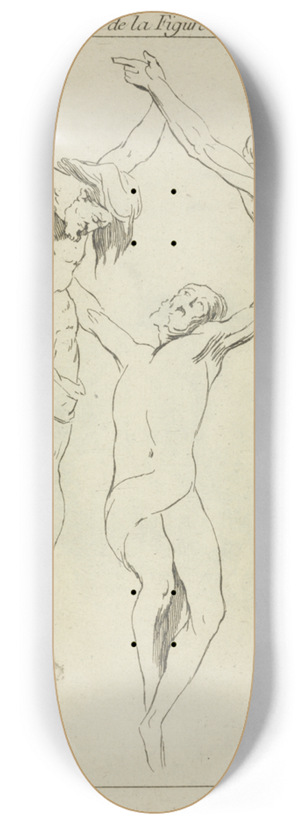 Peter Paul Rubens - Three studies of crucified figures 8.25 inch art skate deck