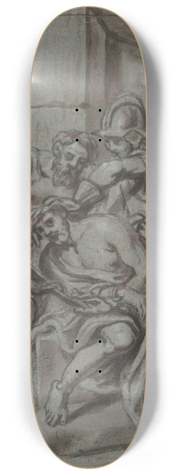 Peter van Lint - Scourging ofChrist 8.25 inch art skate deck