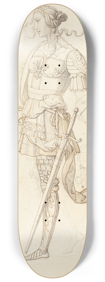 Peter von Cornelius - Erminia 8.25 inch art skate deck