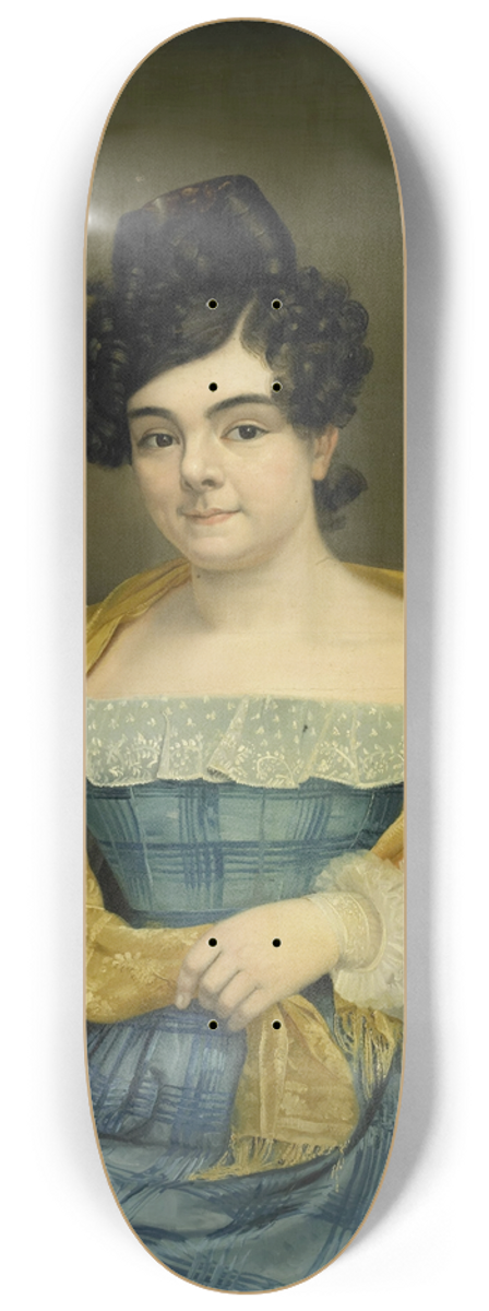 Petrus van Schendel - Portrait of Adriana Johanna van Wijck, Wife of Johannes Ploos van Amstel 8.25 inch art skate deck