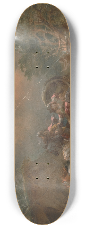 Philip James de Loutherbourg - Coach in a Thunderstorm 8.25 inch art skate deck
