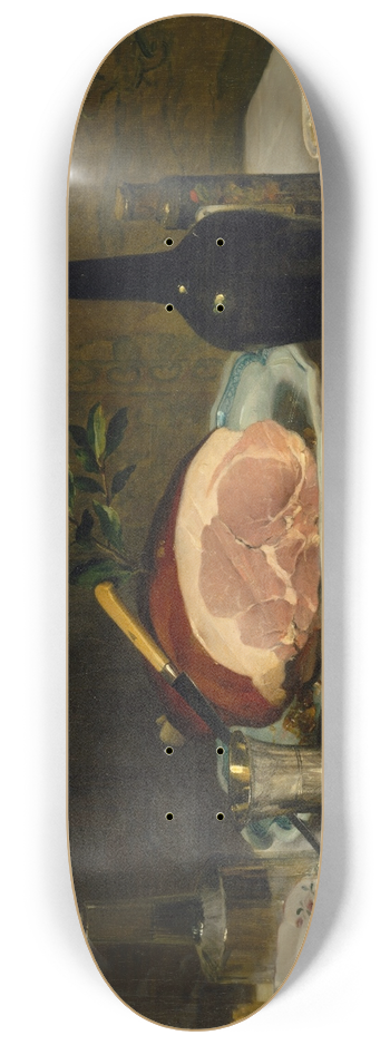Philippe Rousseau - Still Life with Ham 8.25 inch art skate deck