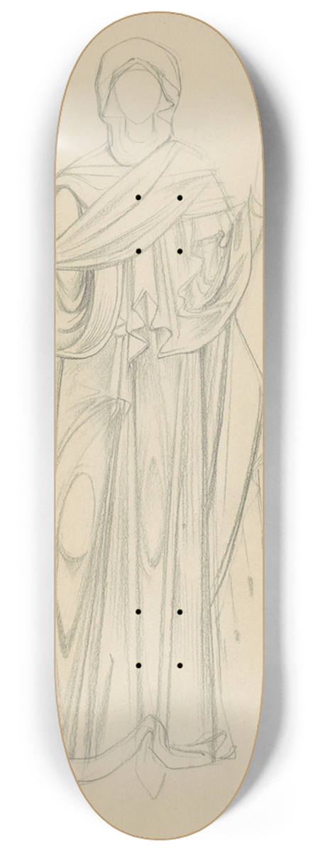 Antoon Derkinderen - Mozaek van Maria uit de Kathedraal van Cefal 8.25 inch art skate deck