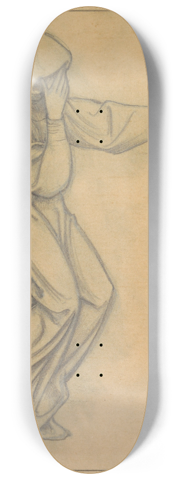 Antoon Derkinderen - Ontwerp voor wandschildering in de Beurs van Berlage; staande figuur, wijzend naar rechts 8.25 inch art skate deck