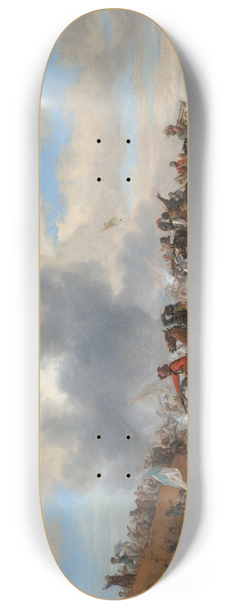 Philips Wouwerman - Battle Scene 8.25 inch art skate deck