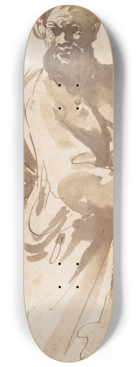 Pier Francesco Mola - Figure of a Man 8.25 inch art skate deck