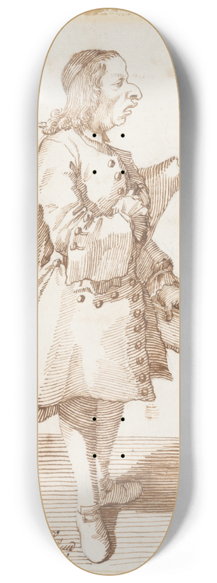 Pier Leone Ghezzi - Portrait of Gennaro deSc 8.25 inch art skate deck