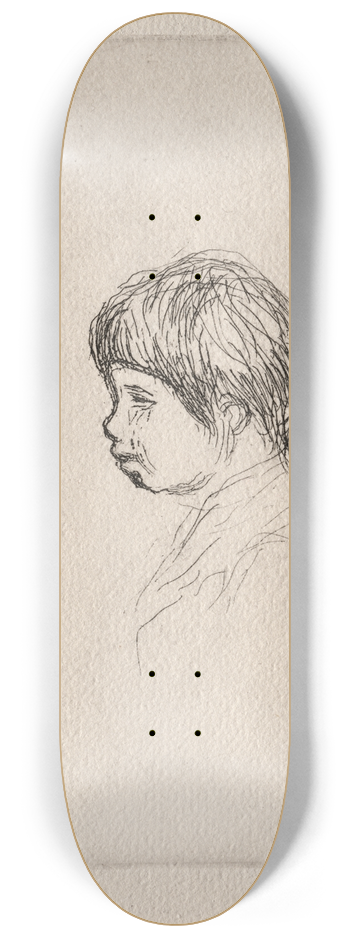 Pierre-Auguste Renoir - Claude Renoir, the Artists Son, in Profile 8.25 inch art skate deck