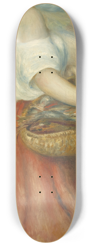 Pierre-Auguste Renoir - Girl with a Basket of Fish 8.25 inch art skate deck