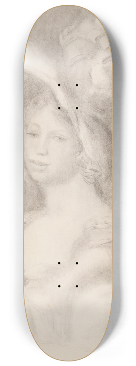 Pierre-Auguste Renoir - Jeune femme en buste (Mlle. Diterle) 8.25 inch art skate deck