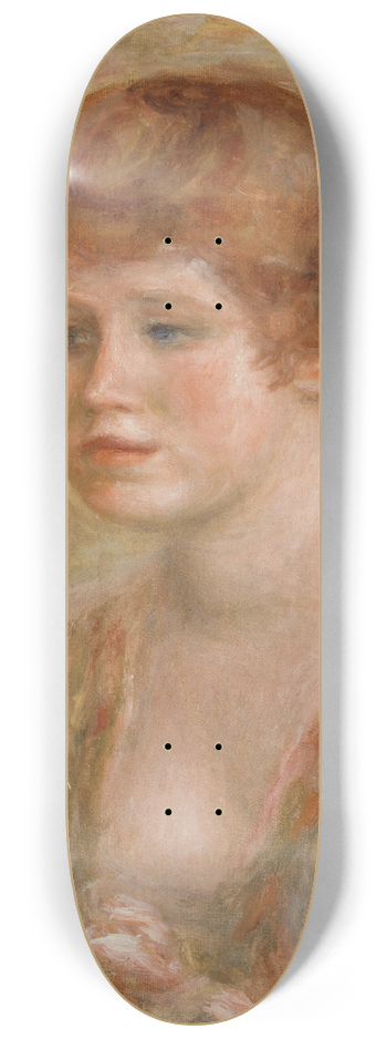 Pierre-Auguste Renoir - Jeune femme  la rose 8.25 inch art skate deck