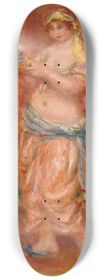 Pierre-Auguste Renoir - Odalisque with Tea Set (Odalisque  la thire) 8.25 inch art skate deck