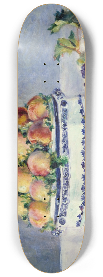 Pierre-Auguste Renoir - Still Life with Peaches and Grapes 8.25 inch art skate deck