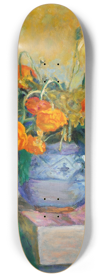 Pierre Bonnard - Renoncules au vase bleu 8.25 inch art skate deck