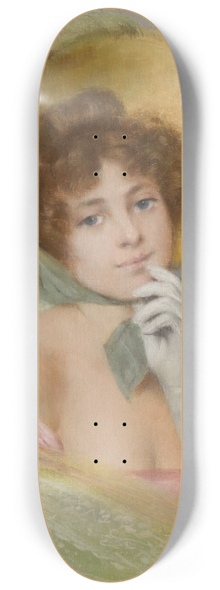 Pierre Carrier-Belleuse - Her New Bonnet 8.25 inch art skate deck