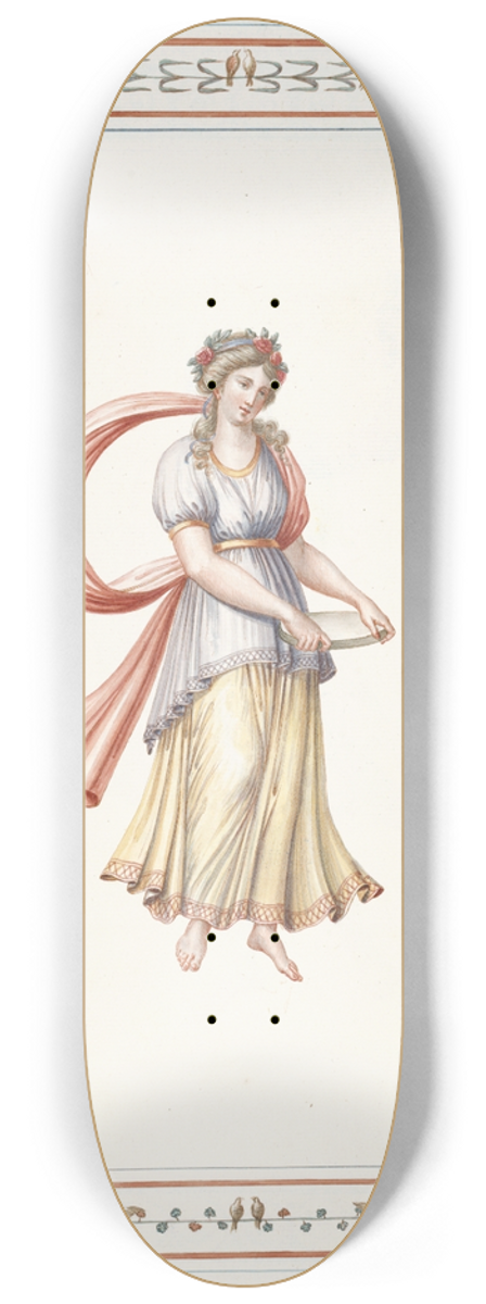 Pierre-Jean Mariette - Young woman holding platter. 8.25 inch art skate deck