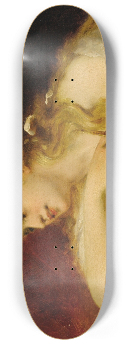 Pierre Olivier Joseph Coomans - Portrait of a Woman 8.25 inch art skate deck