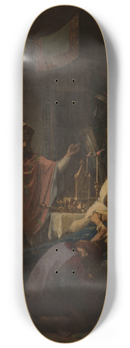 Pierre Paul Lon Glaize - La Mort de saint Louis 8.25 inch art skate deck