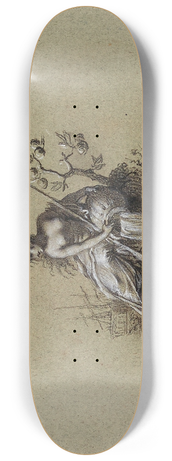 Pierre-Paul Prud'hon - Etude pour une tte de lettre du Dpartement de la Seine infrieure 8.25 inch art skate deck
