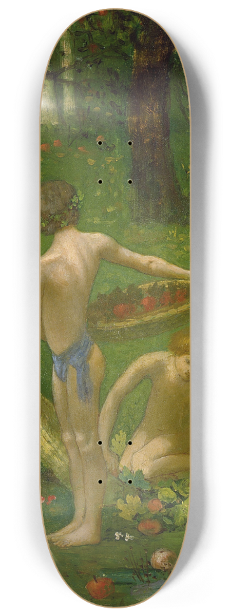 Pierre Puvis de Chavannes - Children in an Orchard 8.25 inch art skate deck