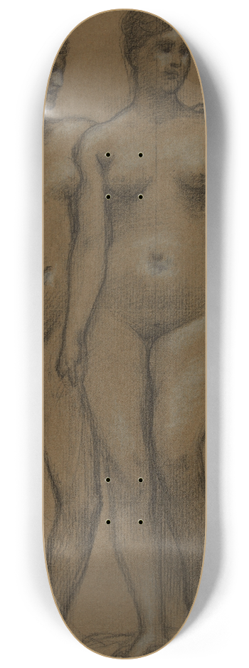 Pierre Puvis de Chavannes - Deux femmes nues debout, de face 8.25 inch art skate deck