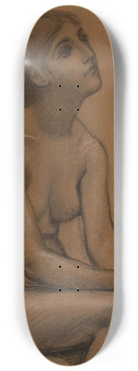 Pierre Puvis de Chavannes - Femme nue assise 8.25 inch art skate deck