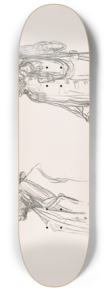 Pierre Puvis de Chavannes - Les caricatures de Puvis de Chavannes Pl.06 8.25 inch art skate deck