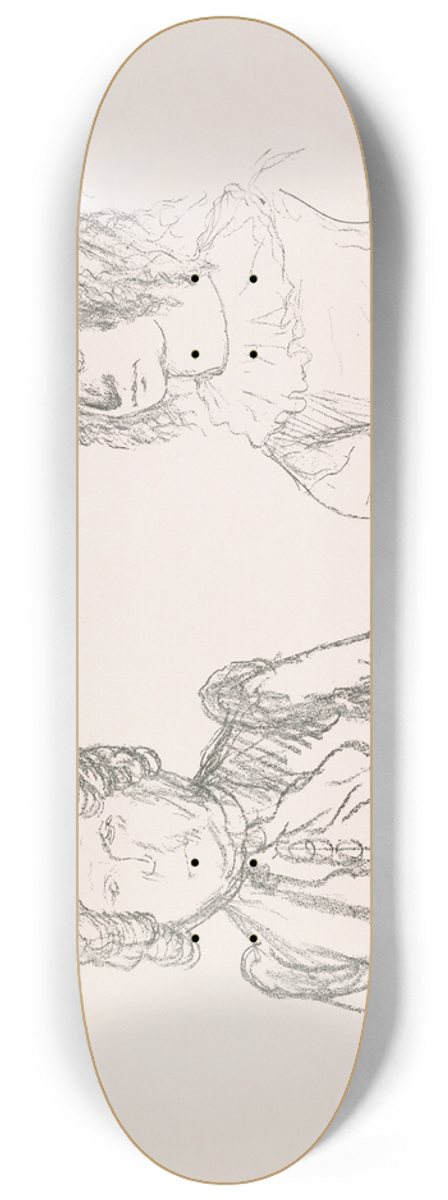 Pierre Puvis de Chavannes - Les caricatures de Puvis de Chavannes Pl.19 8.25 inch art skate deck