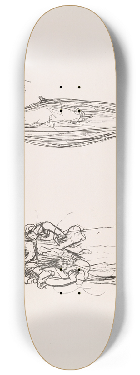 Pierre Puvis de Chavannes - Les caricatures de Puvis de Chavannes Pl.30 8.25 inch art skate deck
