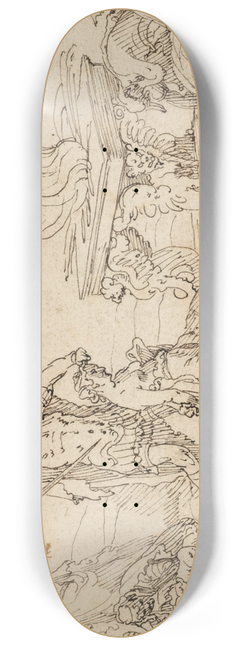 Pieter Aertsen - The Sacrifice of Iphigenea 8.25 inch art skate deck