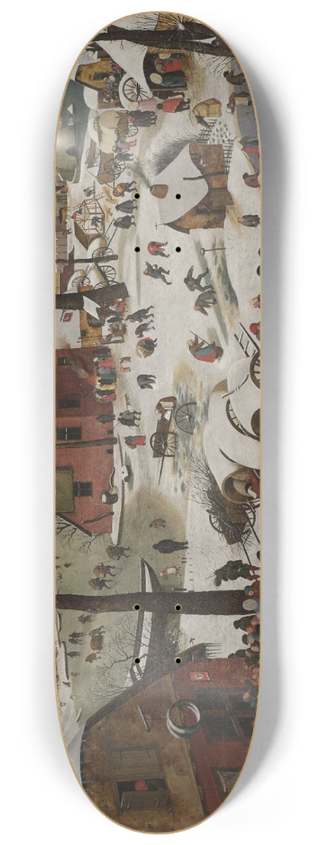 Pieter Brueghel The Younger - The Census at Bethlehem, After Pieter Brueghel the Elder 8.25 inch art skate deck