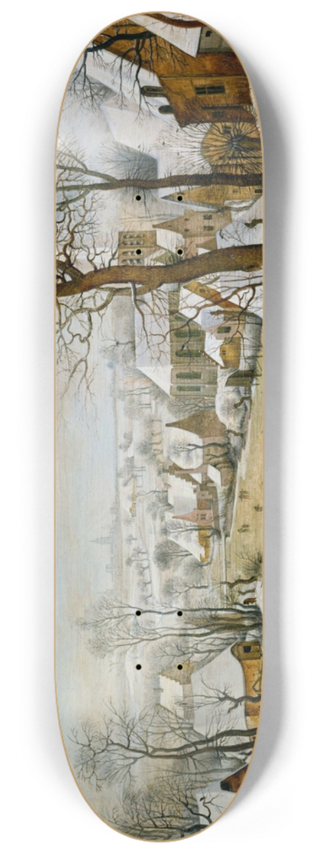 Pieter Brueghel The Younger - Winter Landscape with Bird Trap 8.25 inch art skate deck