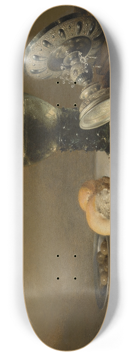 Pieter Claesz - Still Life with Tazza 8.25 inch art skate deck