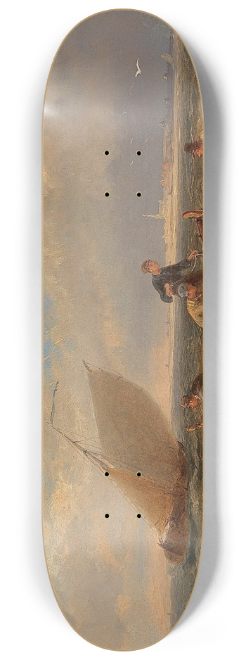 Pieter Cornelis Dommersen - Ankommende Fischer 8.25 inch art skate deck