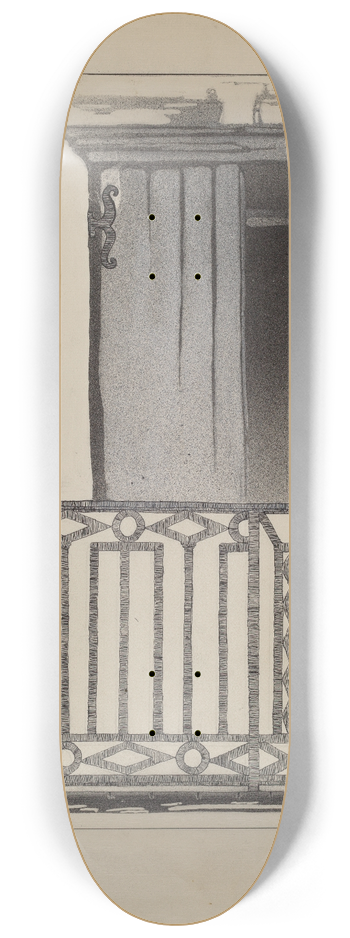 Arelia Arbo - Wrought Iron Balcony Rail 8.25 inch art skate deck