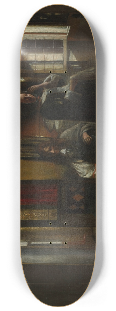 Pieter De Hooch - Interior with a Young Couple 8.25 inch art skate deck