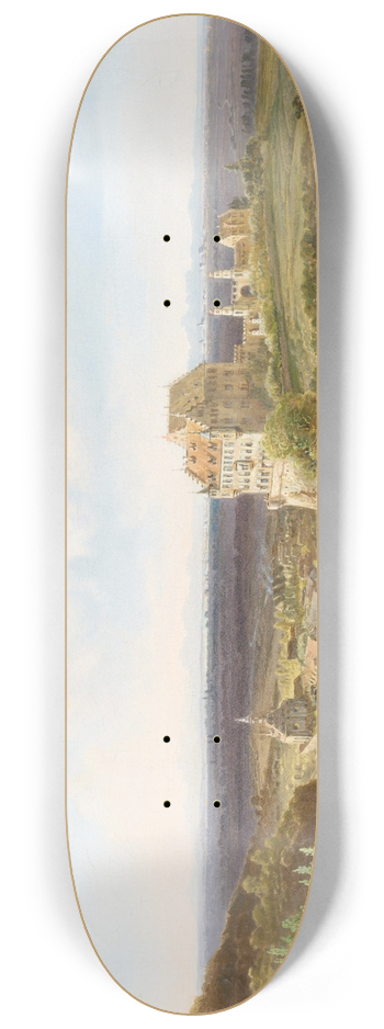 Pieter Franciscus Peters - View of Schlo Haunsheim in the district of Dillingen on the Danube 8.25 inch art skate deck
