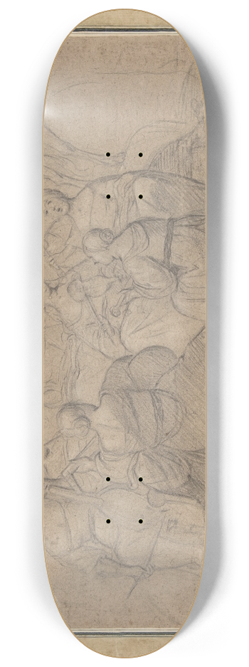 Pieter Fransz. de Grebber - The Muses on Parnassus 8.25 inch art skate deck