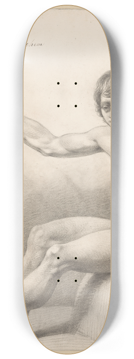 Pieter Godfried Bertichen - Zittend mannelijk naakt, van opzij gezien 8.25 inch art skate deck