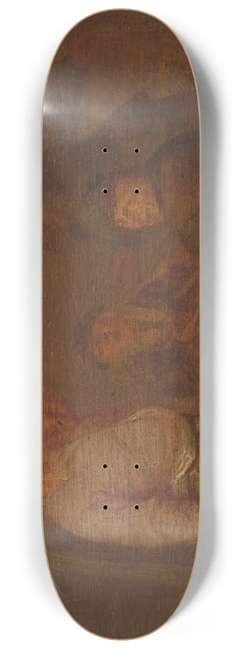 Pieter Harmensz. Verelst - Peasants Drinking in a Barn 8.25 inch art skate deck