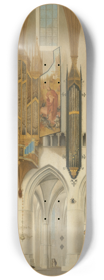 Pieter Jansz Saenredam - Interior of the Church of St Bavo in Haarlem 8.25 inch art skate deck