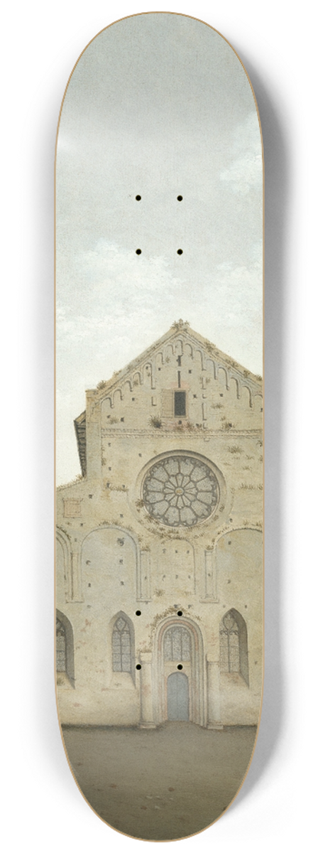 Pieter Jansz Saenredam - The West Faade of the Church of Saint Mary in Utrecht 8.25 inch art skate deck