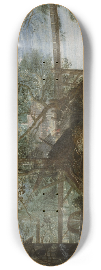 Pieter Stevens - Landscape with a mill 8.25 inch art skate deck