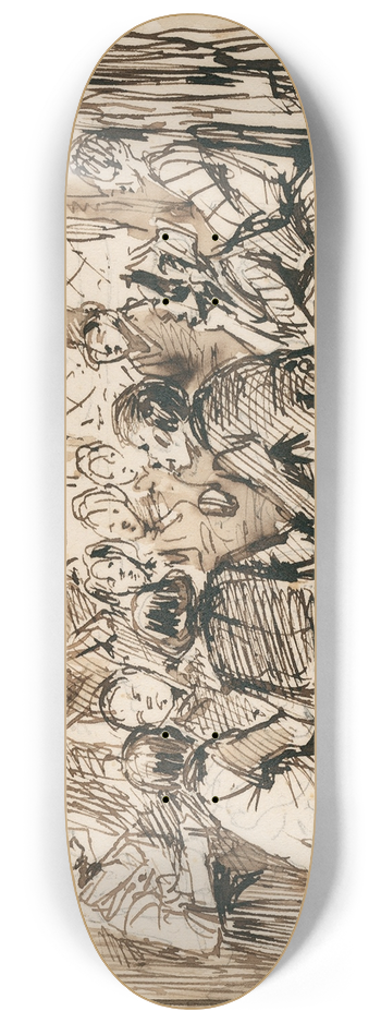 Pieter van Loon - Interieur van een Franse herberg 8.25 inch art skate deck