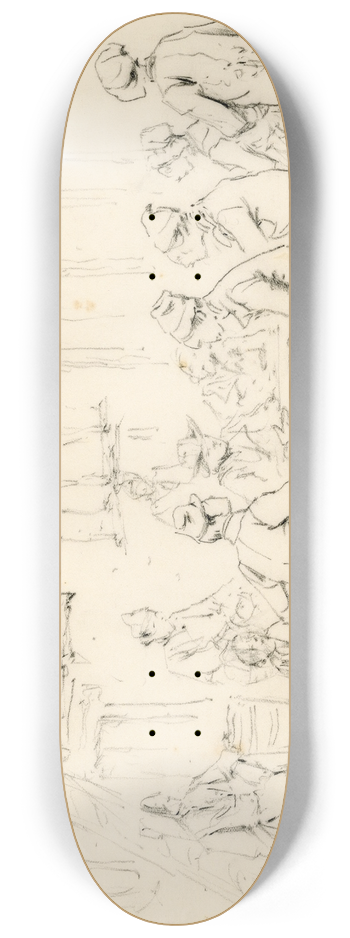 Pieter van Loon - Interieur van een Franse herberg met vertellende soldaat 8.25 inch art skate deck