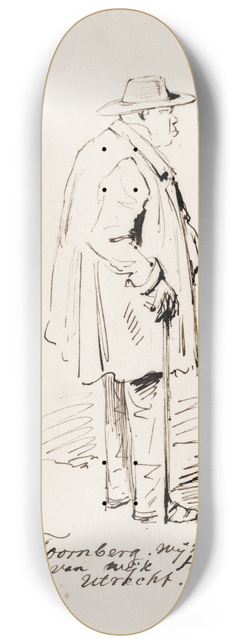 Pieter van Loon - Staande man van opzij gezien, Foornberg, wijkmeester 8.25 inch art skate deck