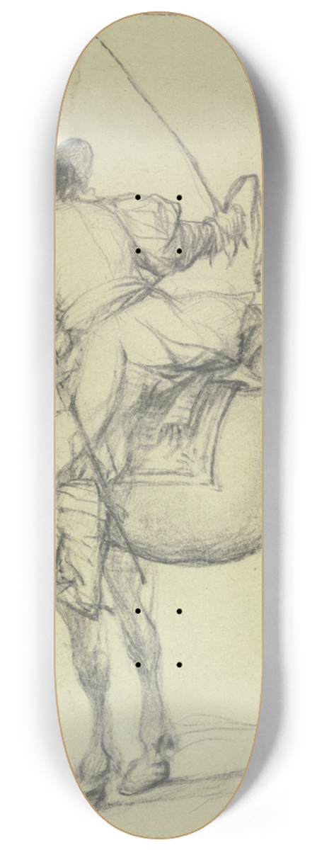 Pieter Wouwerman - Ein Kavalier, der zu Pferde steigt 8.25 inch art skate deck