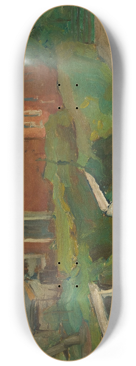 Piet Mondrian - Farm Building With Bridge 8.25 inch art skate deck